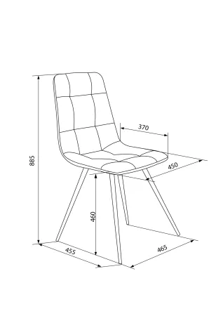 Стул для дома Бюрократ CH-K1_4 комплект 4шт бежевый Holland 06 металл черный на ножках (CH-K1_1/HL07_4)