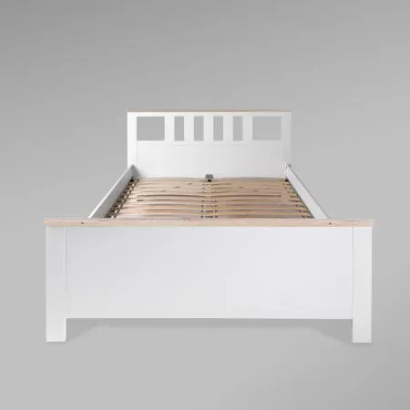 2.08.04.060.14 САГА кровать двойная 140х200 белая/ясень