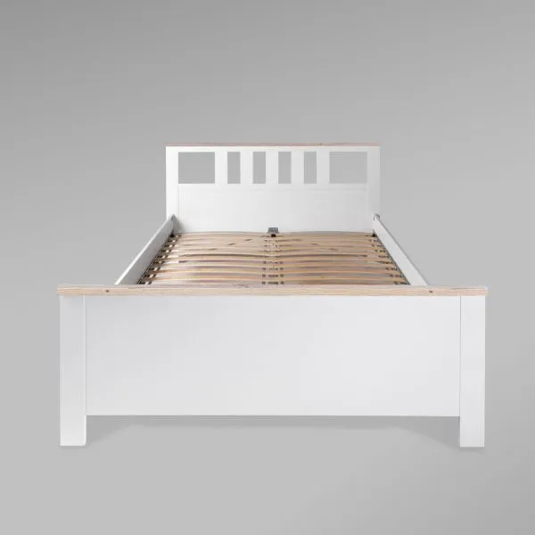 2.08.04.060.14 САГА кровать двойная 140х200 белая/ясень