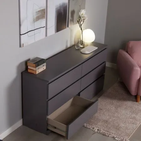 S01088 Варма 6Д комод 160х77х40, серый