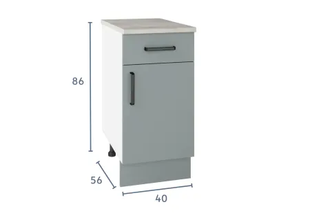 Шкаф напольный с ящиком 40х85х60 «Евника»
