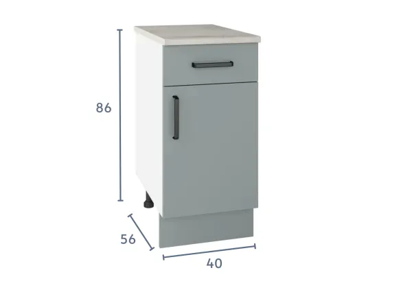 Шкаф напольный с ящиком 40х85х60 «Евника»