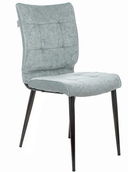 Стул для дома Бюрократ CH-K10 серо-голуб. Light 28 металл черный на ножках (CH-K10_1/LT28)