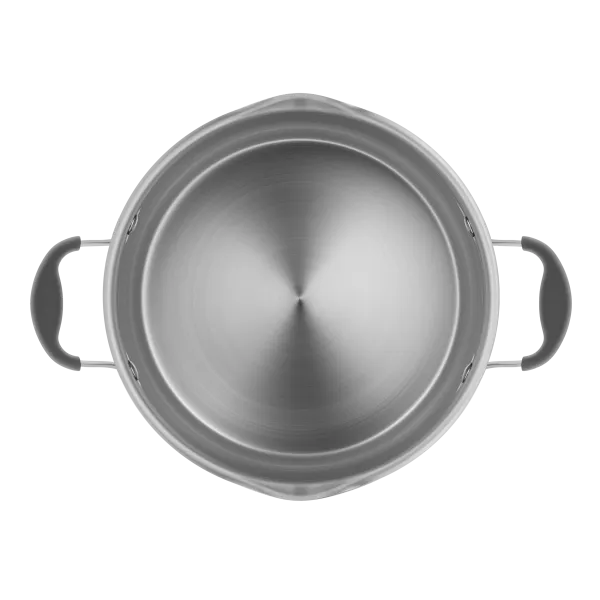 Кастрюля MAUNFELD LAURA MCS56S08GR из нержавеющей стали со стеклянной крышкой, 24 см, 5,6 л. Нержавеющая сталь