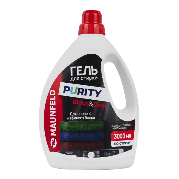 Гель для стирки Maunfeld Purity Black&Dark 3000мл MWL3000PB Голубой