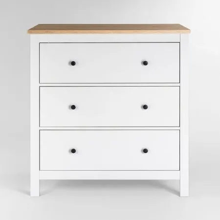 2.08.02.020.14 САГА комод 3 ящика белый/ясень RU