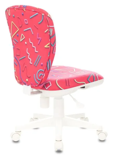 Кресло детское Бюрократ KD-W10 малиновый Sticks 05 крестов. пластик пластик белый