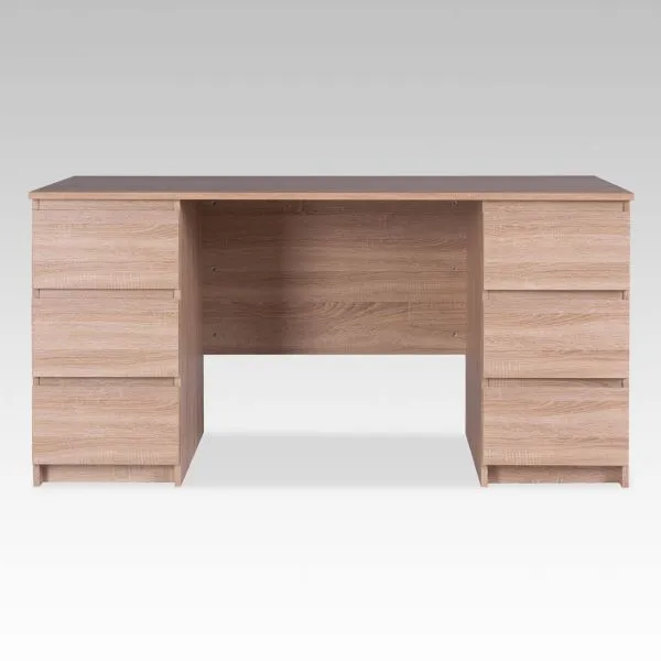 2.03.06.040.3 КАСТОР стол письменный 6 ящиков 151х65 RU сонома