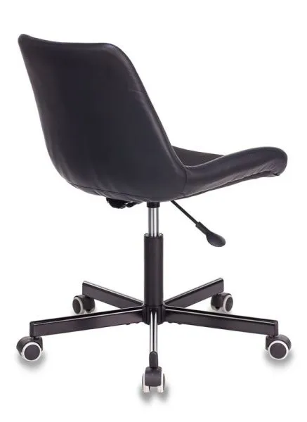 Кресло Бюрократ CH-350M черный текстиль/экокожа крестов. металл