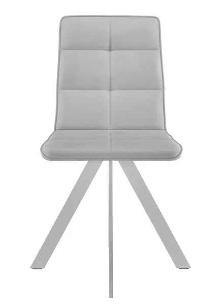 Стул DikLine 230 поворотный B22 GREY, ножки белые