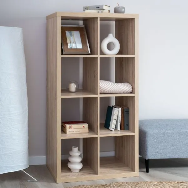 S00654 Фора 8 стеллаж 76х146х38, дуб беленый