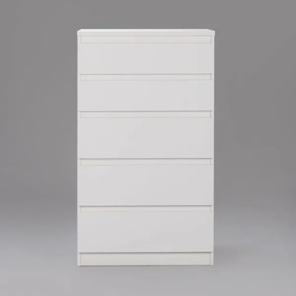 2.03.02.070.1 КАСТОР комод 5 ящиков RU белый