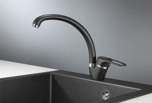 ST-03, ЧЁРНЫЙ, СМЕСИТЕЛЬ КУХОННЫЙ