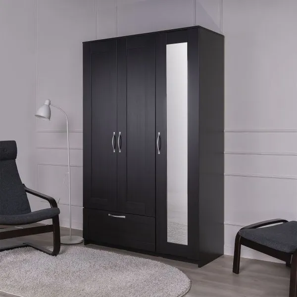 Шкаф СИРИУС трехдверный с выдвижным ящиком, цвет Дуб Венге