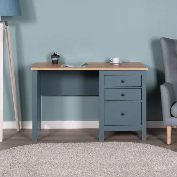 2.08.06.160.16 САГА стол письменный 120х56 темно-бирюзовый/ясень