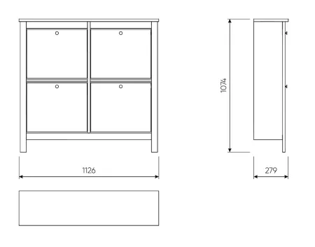 2.08.10.180.6 САГА тумба для обуви 113х108 темно-бирюзовая