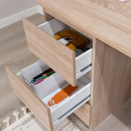 2.03.06.040.3 КАСТОР стол письменный 6 ящиков 151х65 RU сонома