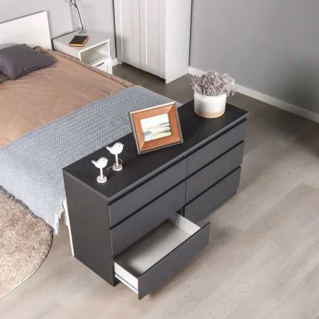 2.03.02.080.4 КАСТОР комод 6 ящиков RU серый