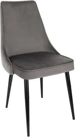 Стул для дома Бюрократ CH-K4 т.серый Holland 18 металл черный на ножках (CH-K4_1/HL18)