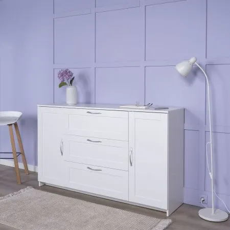 2.02.03.290.1 СИРИУС тумба 2 двери и 3 ящика 156х95 белая RU