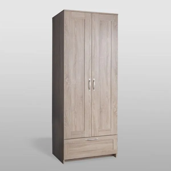 2.02.01.470.3 СИРИУС шкаф 2 двери и 1 ящик 78х59х220 сонома RU