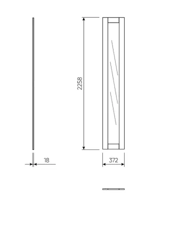 2.06.14.380.4 МАКС комплект дверей 75 (с зеркалом) серый, ручка-кнопка