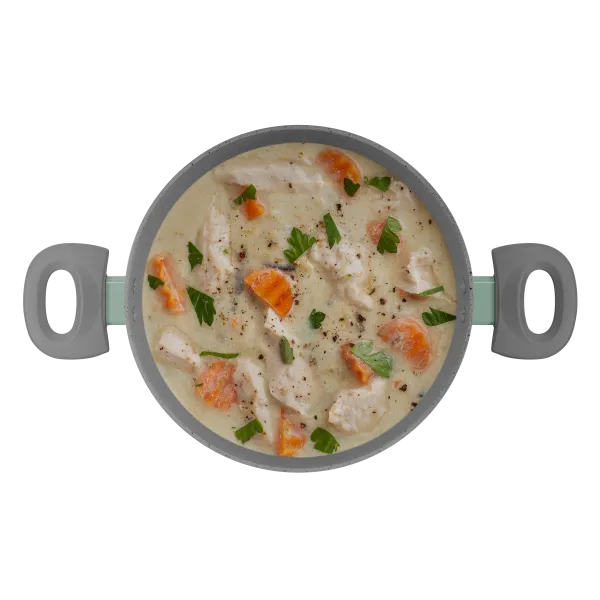 Кастрюля MAUNFELD HELGA MCS57FA05FS из кованого алюминия со стеклянной крышкой, 24 см, 5,7 л. Фисташковый