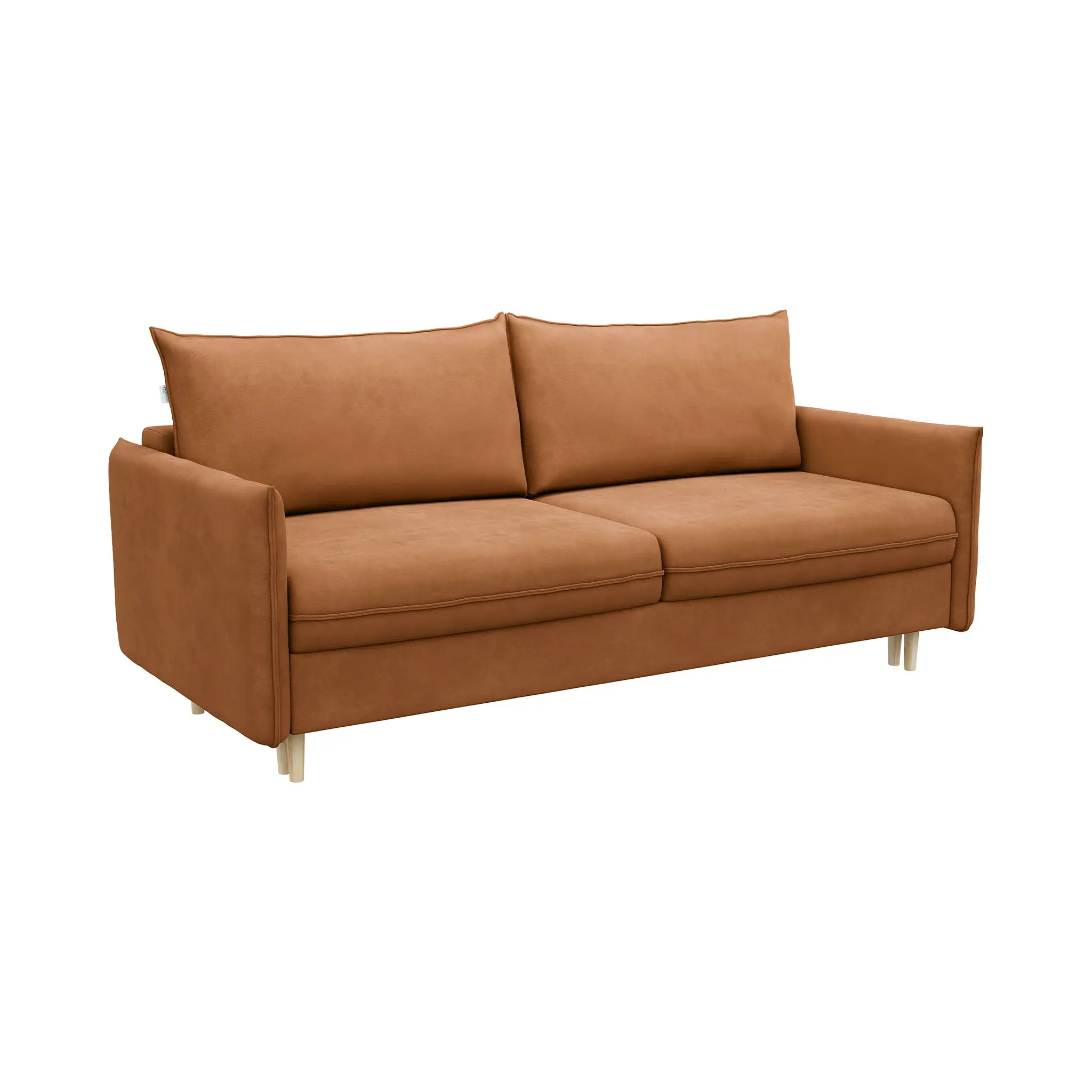 СКАНДИ Диван тканевый прямой терракотовый