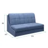 ТОКИО Диван прямой серо-синий, 160 ППУ