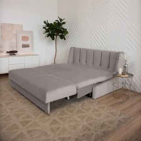 ВЕНЕЦИЯ Складная кровать серо-бежевая, 125