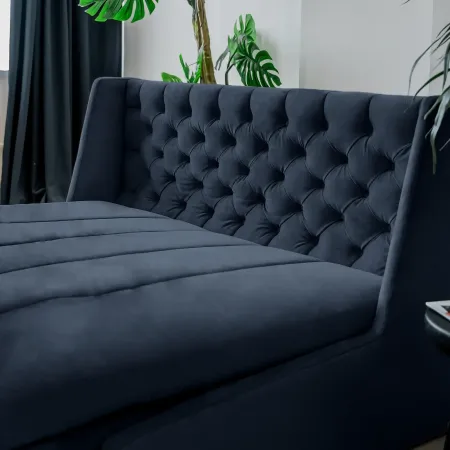 РИЧМОНД Складная кровать темно-синяя, 145