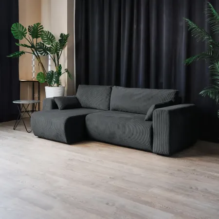 ДОЛГОЖДАННЫЙ ОТПУСК Диван угловой, графитовый