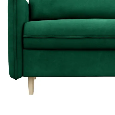 СКАНДИ Диван тканевый прямой изумрудный