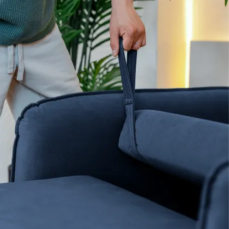 ПОРТЛЕНД Кресло-кровать синее