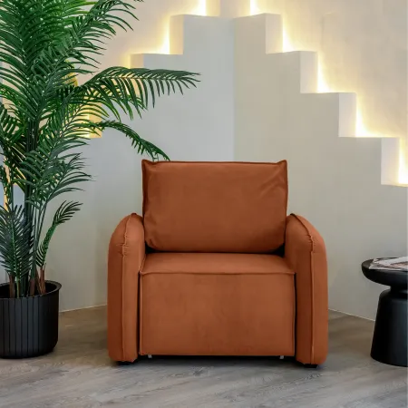ПОРТЛЕНД Кресло-кровать терракотовое