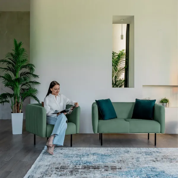 РИО Кресло тканевое мятное