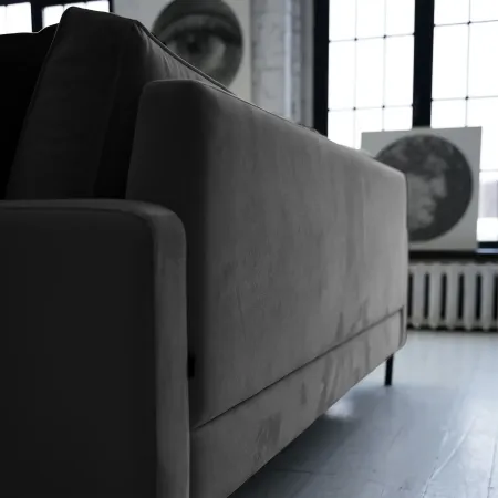 Хорошее настроение Диван прямой, серебристо-серый