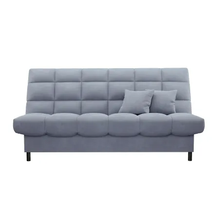 ЮТА Диван прямой серый ППУ, с черными ножками