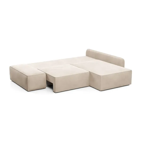 ПОРТЛЕНД Диван прямой с банкеткой светло-бежевый