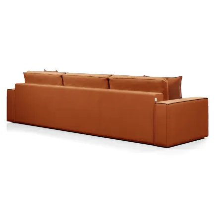 КОРСО XL Диван тканевый прямой терракотовый