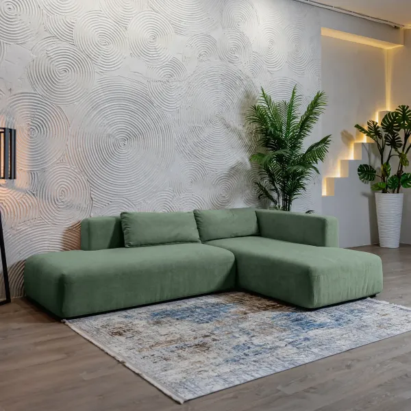НОВЫЕ ЭМОЦИИ Диван угловой, темно-зеленый