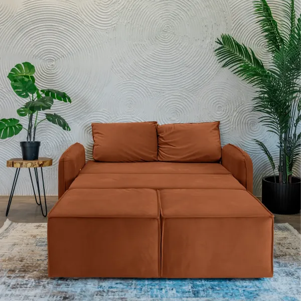 ПОРТЛЕНД МИНИ Диван прямой терракотовый