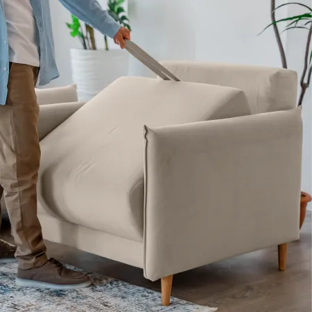 ЛУЧШИЙ ДРУГ Кресло-кровать бежевое