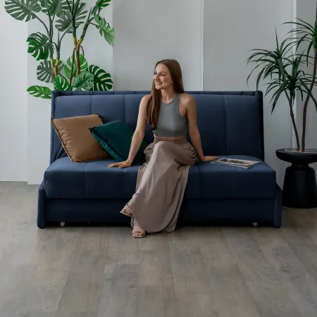 РИЧМОНД Складная кровать темно-синяя, 145