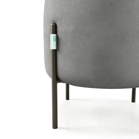 Маленькая радость Пуф круглый на ножках, светло-серый