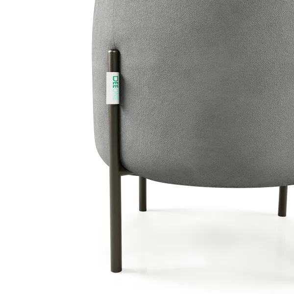 Маленькая радость Пуф круглый на ножках, светло-серый