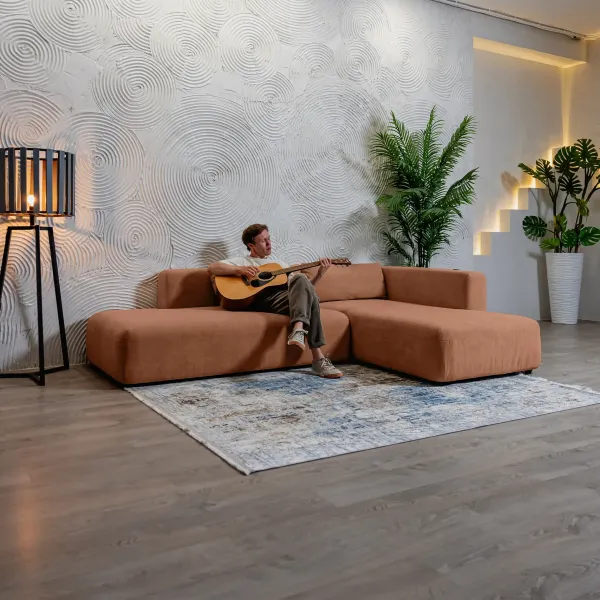 НОВЫЕ ЭМОЦИИ Диван угловой, терракотовый