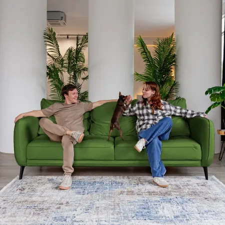 СЧАСТЛИВЫЙ ДЕНЬ Диван прямой, темно-оливковый