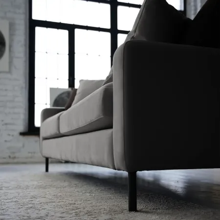 Хорошее настроение Диван прямой, серебристо-серый