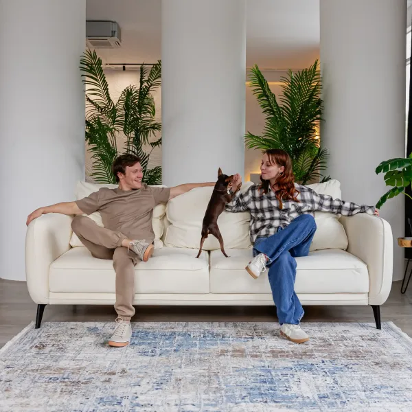 СЧАСТЛИВЫЙ ДЕНЬ Диван прямой, молочный